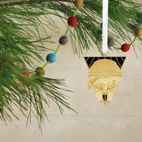 Star Wars Premium Metal Golden Millennium Falcon Hanging Ornament Extra Image 2